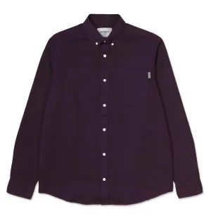 Carhartt WIP Dalton Shirt – Merlot – Heavy Rinsed