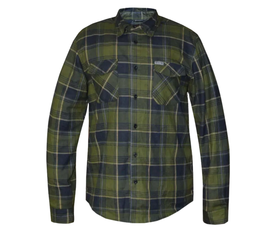 Mens Revolution Gear Plaid Black and Green Flannel Shirt - Warm, Stylish, and Perfect for Outdoor Adventures